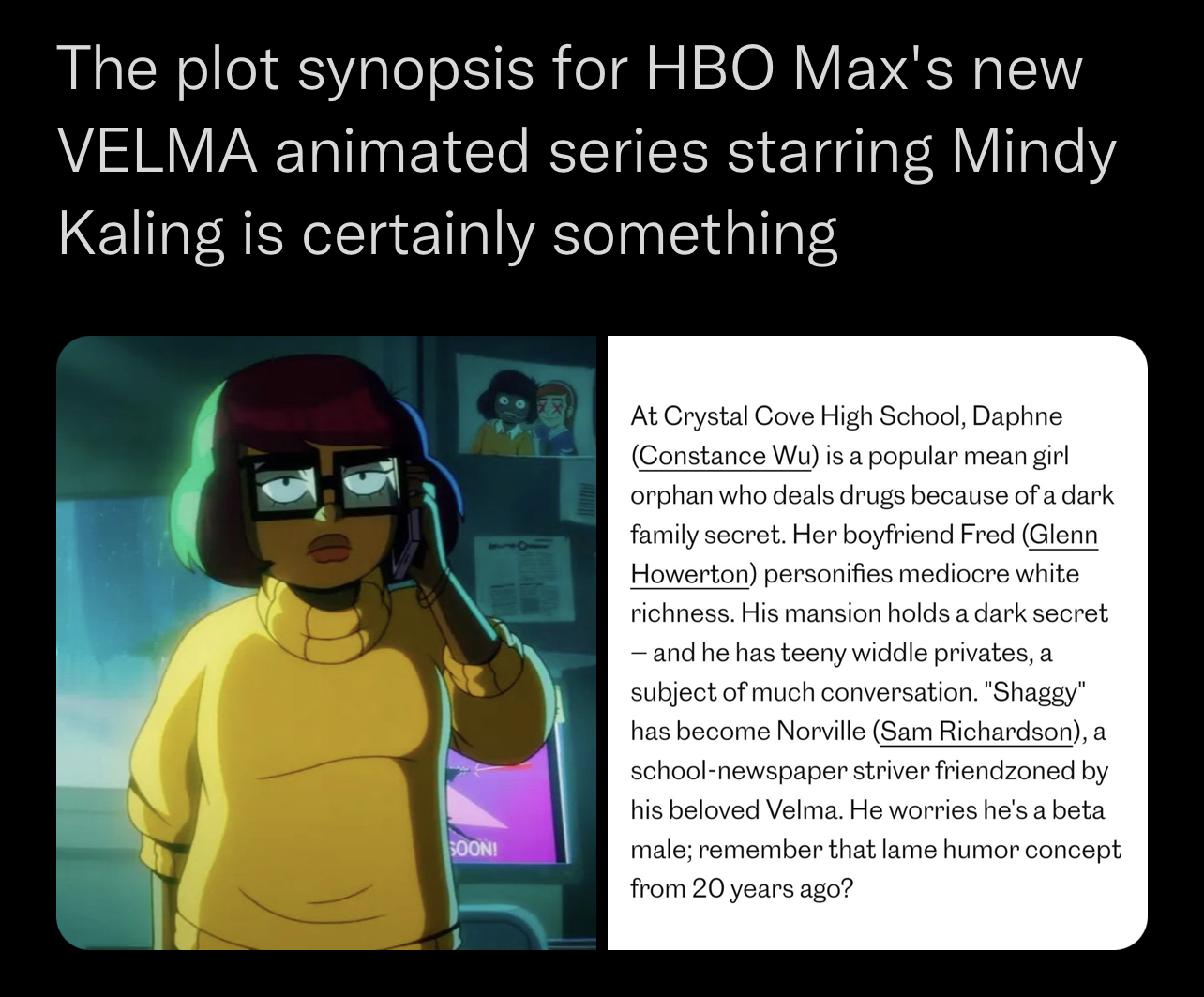 Murrlogic on Twitter "I love how when the Plot Synopsis for the HBO