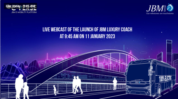24FramesDigital's tweet photo. 24 Frames Digital feels privileged to live stream the most electrifying global launch of JBM Group Luxury Coaches.
Join the live stream by clicking on the link below:
https://t.co/Z01tyeOJ7L
https://t.co/A6eNm4dVfN

#electricvehicles #evecosystem #ecolife #innovation #welltowheel https://t.co/CC3ilpOqzM