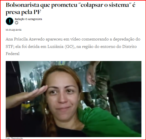 AdvogadosOacb's tweet photo. 🤔Perguntar não ofende... No vídeo que originou a foto abaixo dá-se a entender, de forma clara, que Ana Priscila Azevedo já havia sido detida. Como pode ser detida novamente em Luziânia!? https://t.co/uJETSiypY0