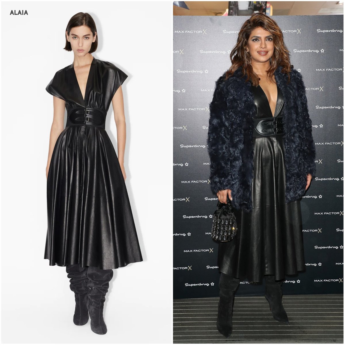 ▪️@PriyankaChopra In #ALAÏA  Leather Belted Dress ($7,650) for the #MaxFactor Meet & Greet in London - Styled by @LuxuryLaw

#OOTD #PriyankaChopra #MaxFactorPriyanka #AzzedineAlaia