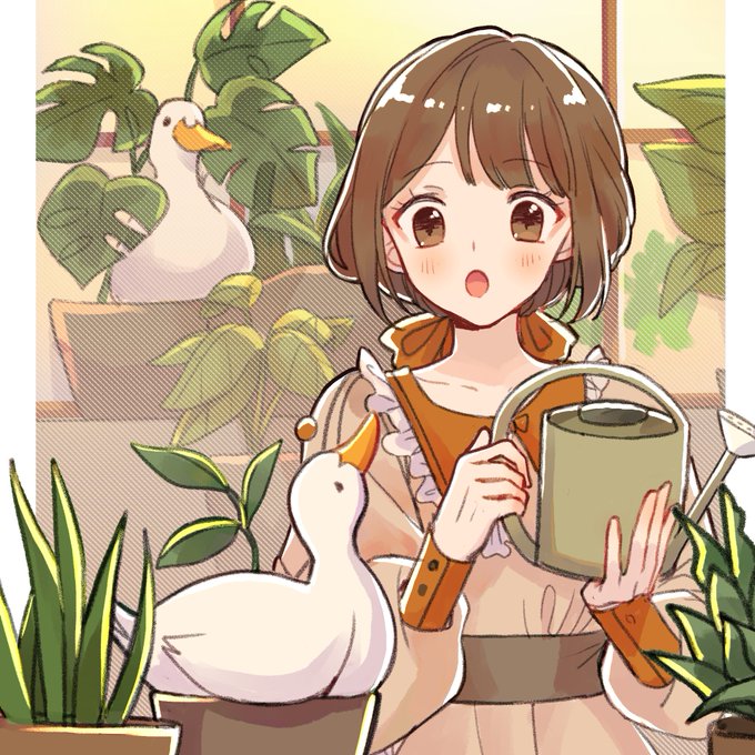 「flower pot watering can」 illustration images(Latest)