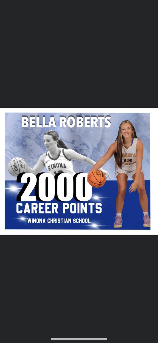 Big time accomplishment tonight from our own Bella Roberts for surpassing 2000 points in her career!! Amazing accomplishment, we couldn’t be more proud you!