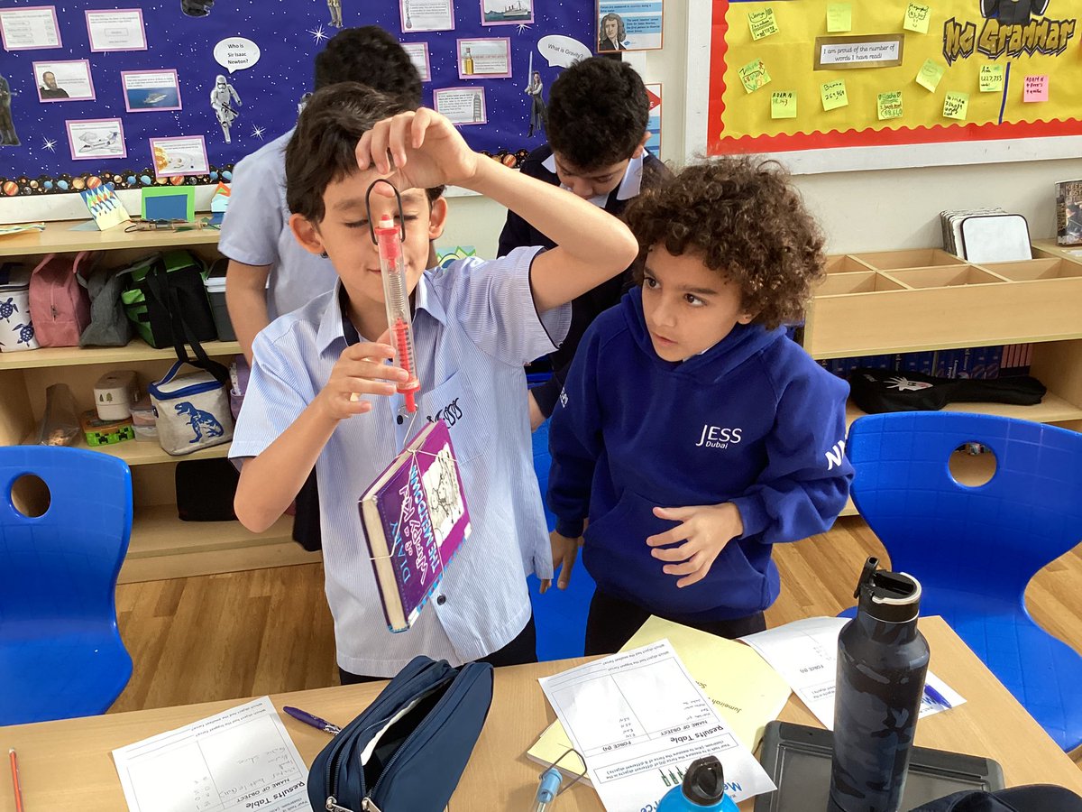 JESSJumeirahYR5's tweet photo. Investigating the force of different objects in our classroom. Weβre having lots of fun! #JESSJumScience #JESSJumRealLifeLearning #MayTheForceBeWithYou https://t.co/LCLCjzkSvG