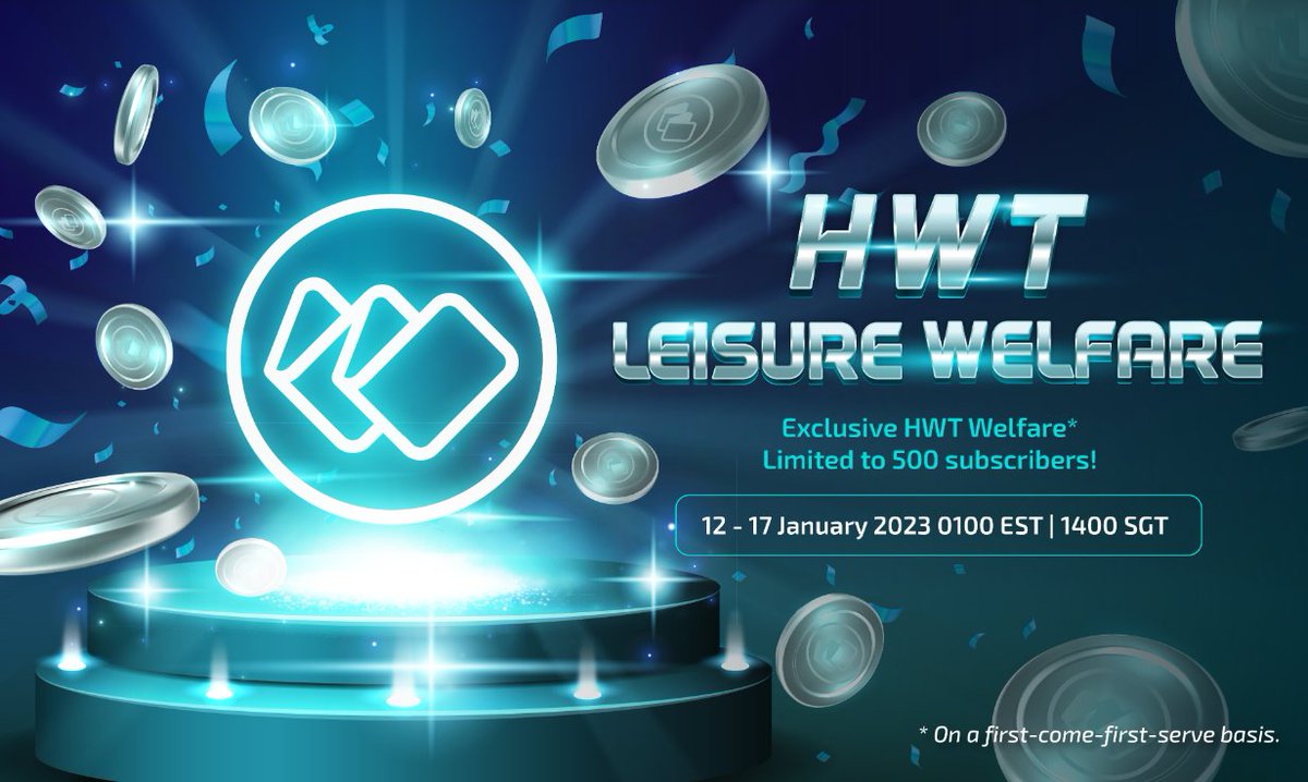 HyperNation8's tweet photo. 🎊Introducing our HyperWallet Token Welfare🎉

🚨HWT Leisure Welfare🚨
⏱️Limited to FIRST 500 subscribers only!⏰
🗓️Coming to you on 12 JAN 2023, 1AM EST!🕐

➡️ https://t.co/6O5GAMDY10 ⬅️
#hypernation #metaverse #defi #dao #blockchain #gamefi #crypto #nft #eth #btc #hwt #hnt https://t.co/JOnLbfmp9g