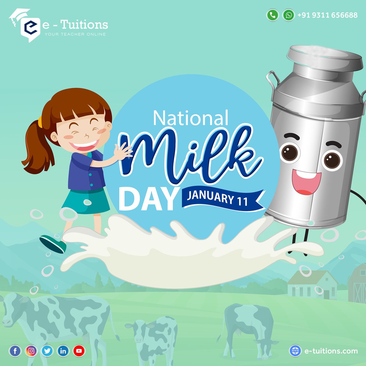 Having a Glass of Milk Every Day Can Help Us Lead Healthier Lives.

#NationalMilkDay #MilkNutrition #MilkHealth #CalciumKing #VitaminD #DairyDay #MilkBenefits #Milk #wednesdaythought