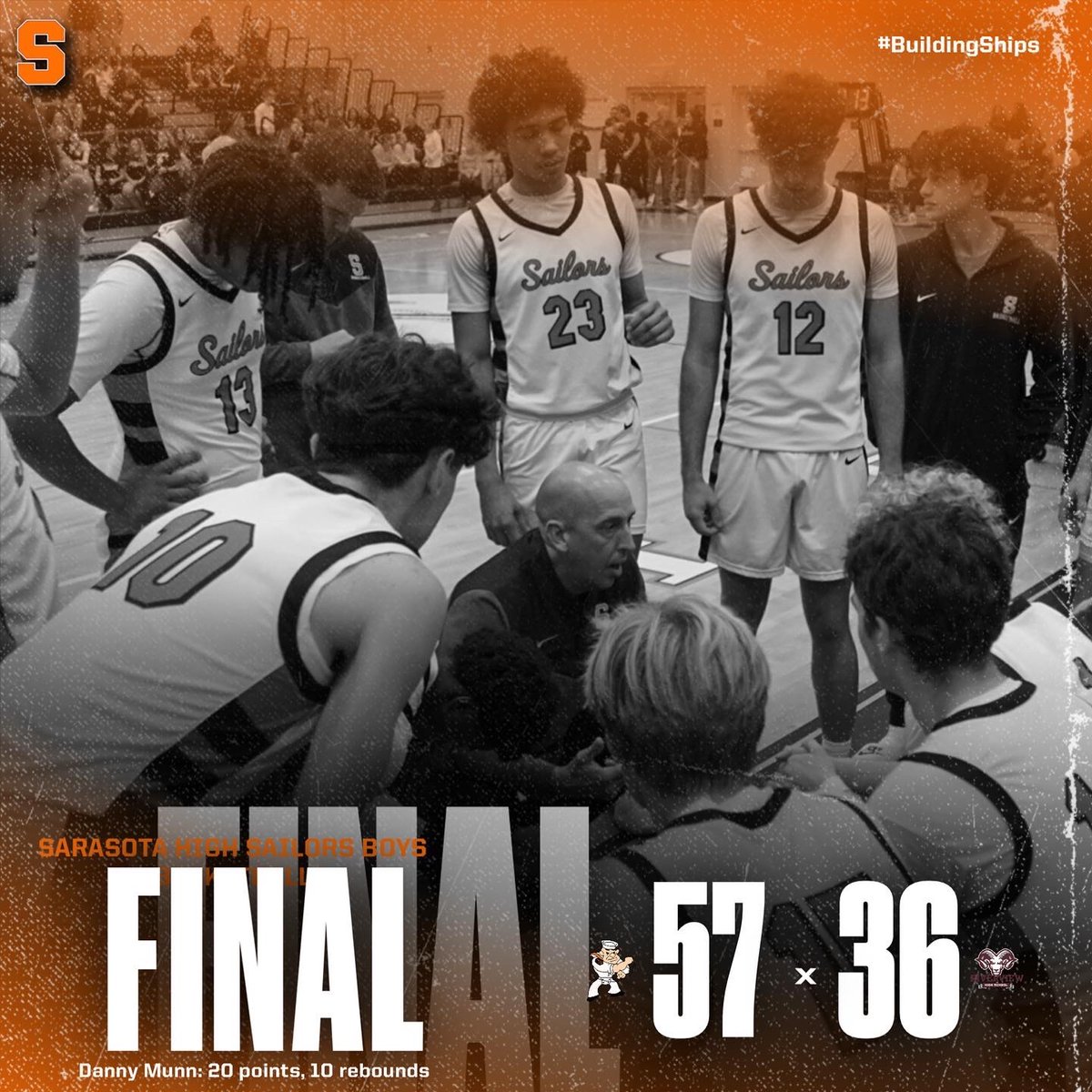 SHSsailorsbball's tweet photo. Sailors Sweep the Rams! Good district win as the Sailors improve to 14-3 on the season! #BuildingShips #sarasotabasketball https://t.co/sIZTzK9A7R