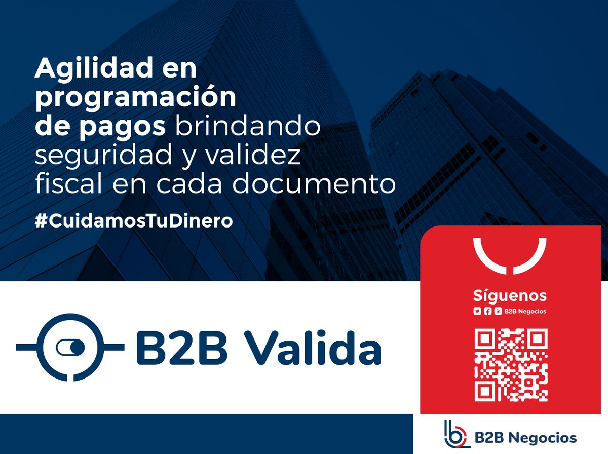 B2bnegociosNet's tweet photo. Con Válida tendrás la seguridad de cumplir con todos los requerimientos gubernamentales de forma rápida y segura.

Conoce más 👉🏼 https://t.co/GYW9WMpXoj https://t.co/K1M42xrhu6
