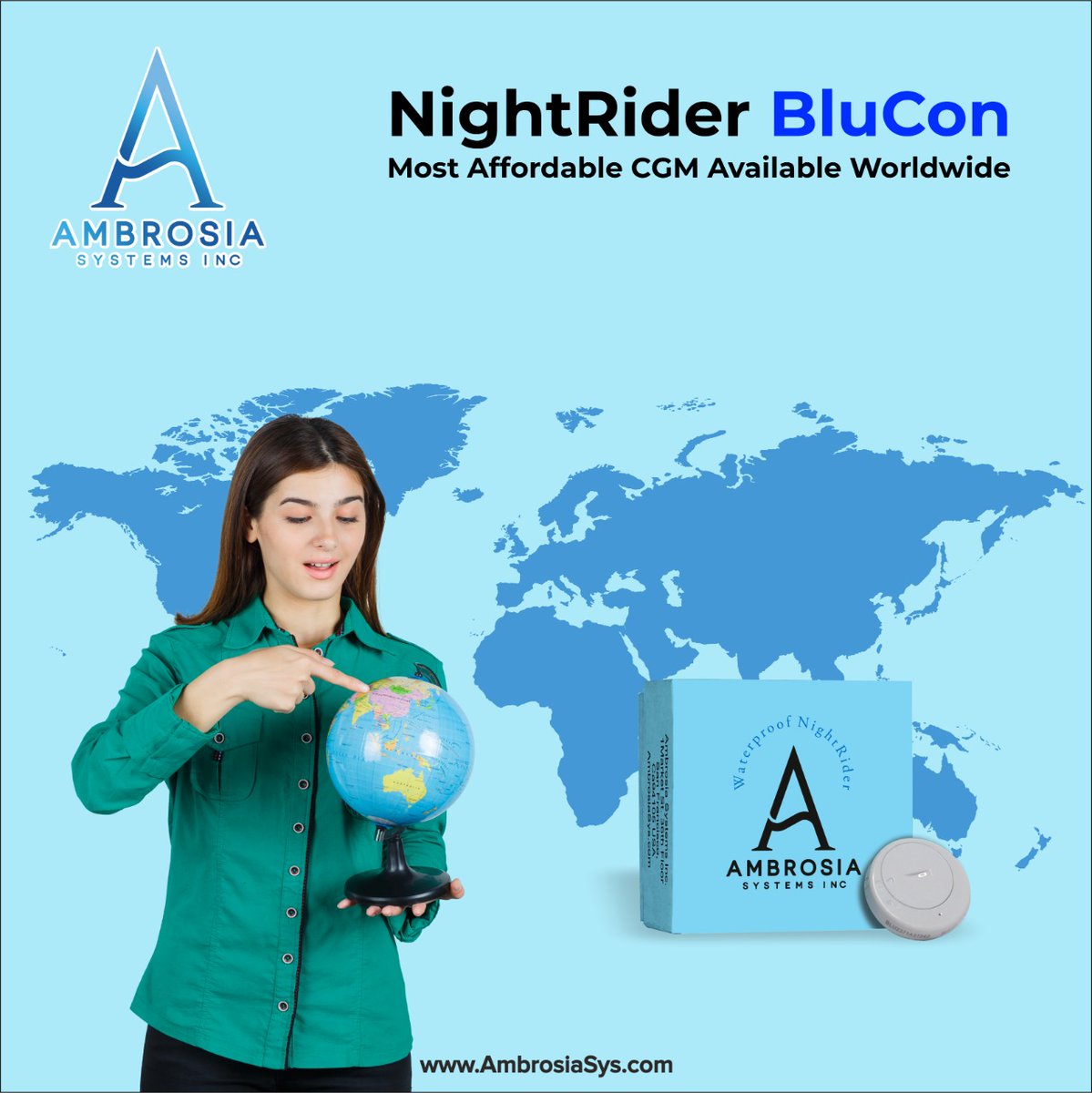 Ambrosia_Sys's tweet photo. Most Advanced Continuous Glucose Monitoring solution being used worldwide- NightRider BluCon works with sensor to give readings and updates every 5 minutes on phone and watch.
We ship to all countries, find more details at https://t.co/1bOiBFypTk
#blucon #nightriderblucon https://t.co/ZMf84EL9e3