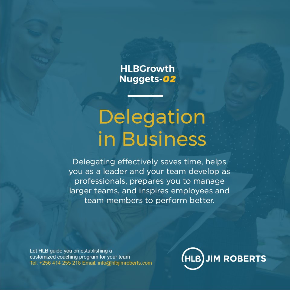 jonyoin's tweet photo. Delegating effectively saves time, helps you as a leader and your team develop as professionals, prepares you to manage larger teams, and inspires employees and team members to perform better.
info@hlbjimroberts.com

#AddingValueToYourBusiness https://t.co/3ZoTyEBROO