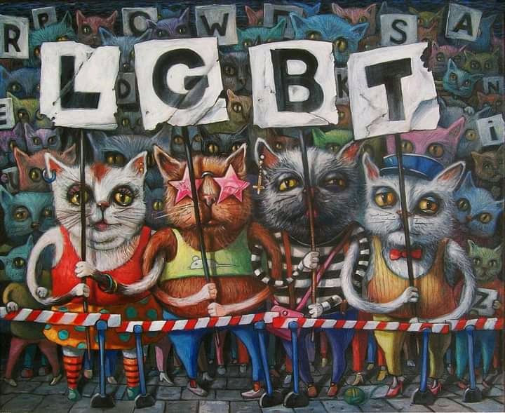#art #CatsAreWild #CatsOfTwitter #CatsOnTwitter #CatsLover #cats #gayrights #LGBT #LGBTQ #LGBTQI #LGBTQIA #AllTogetherNow #love #not #hate #HateStop