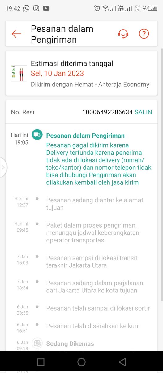 ghia_11's tweet photo. @anteraja_id tolonglah segera dikirim sudah saya dm,wa gak ada balasannya samsek https://t.co/ihcDWsnaeg
