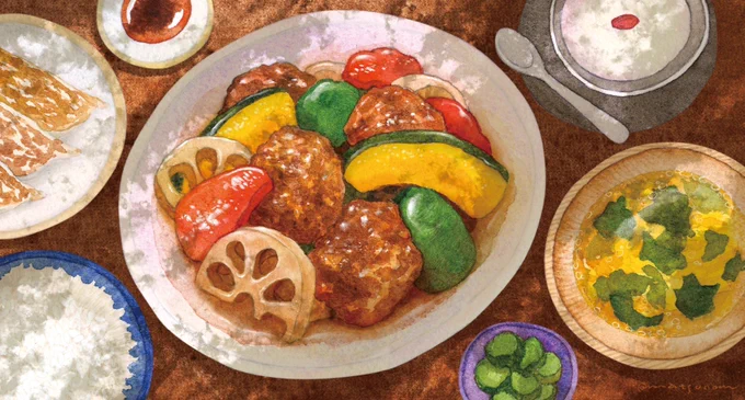 Hello #PortfolioDay! I'm Miho, a freelance illustrator from Japan!  I draw delicious Japanese food with watercolors , Photoshop , Adobe Fresco. Thanks for liking my work!  