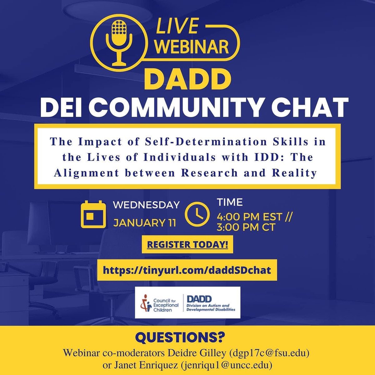 janet7182's tweet photo. This Wednesday!! Please join us on Jan 11 at 4p EST for a community chat on self-determination with some amazing guest panelists! 

Register here: https://t.co/5wVR2Efp6x https://t.co/YNQHkHzRzd