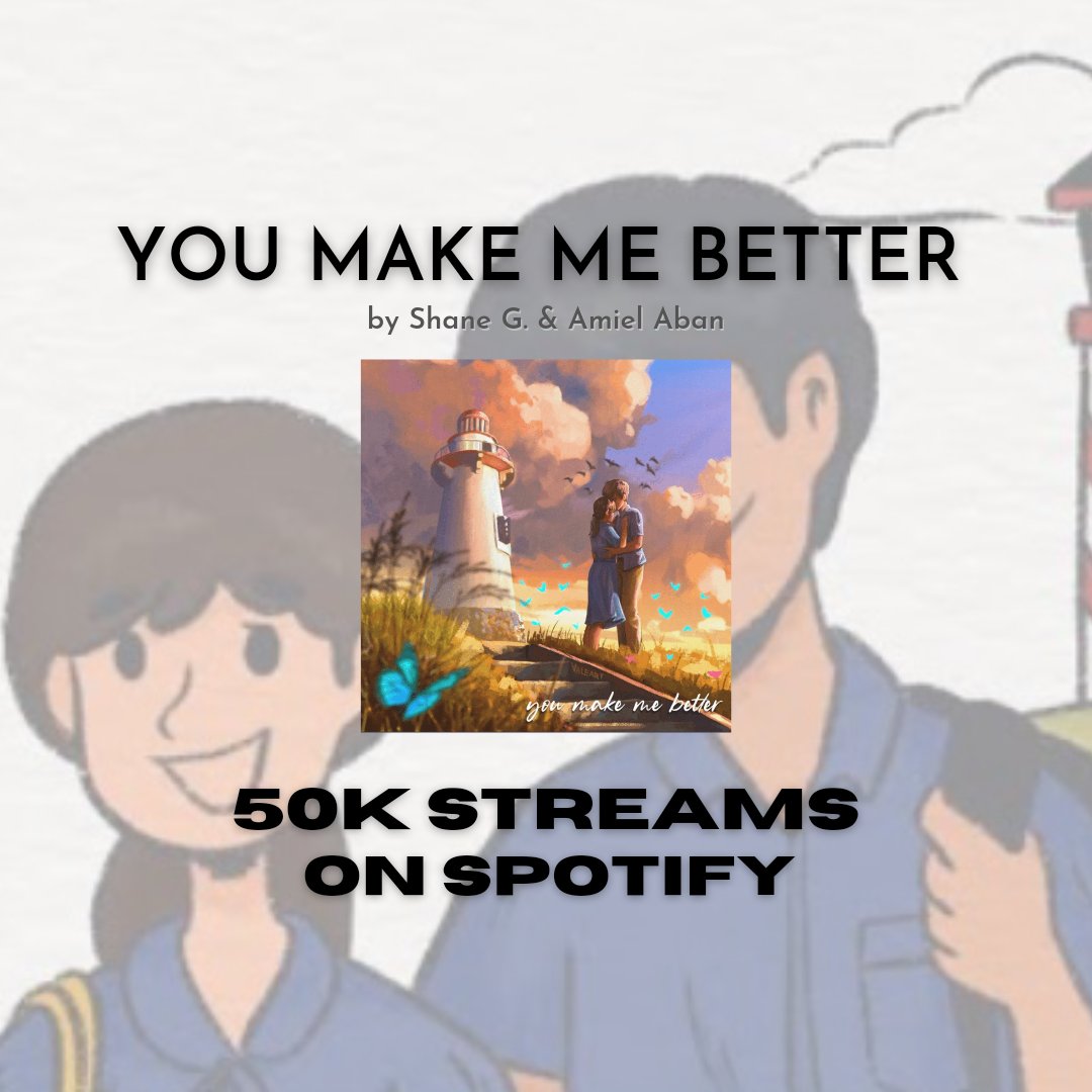 SunshanesOfc's tweet photo. Sunshanes, you make us better! ๐ฆ
Another achievement for Shane G. and Amiel Aban's song, "You Make Me Better". This masterpiece has already received 50k streams. ๐คฉ
Don't forget to stream every day, Sunshanes!
#ShaneG
#YMMB https://t.co/CFVU4xGzOB