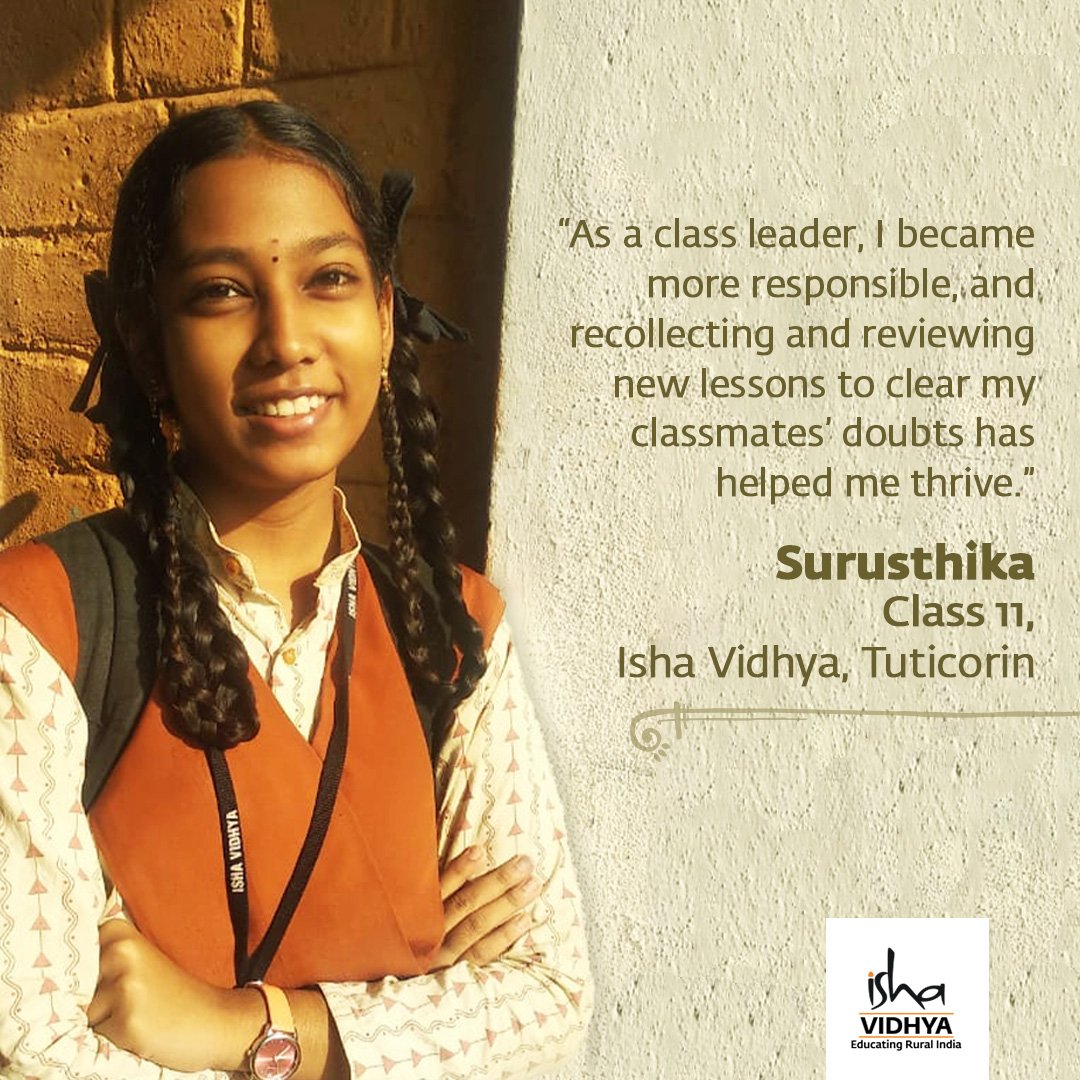 ishavidhya's tweet photo. Surusthika wants to become a chartered accountant and then work in her uncle’s firm,primarily due to her everlasting love for math,in which she scored 93/100. She topped her school in class 10 and said that her academic pursuits had broadened her outlook and communication skills. https://t.co/af1OLx32Rj