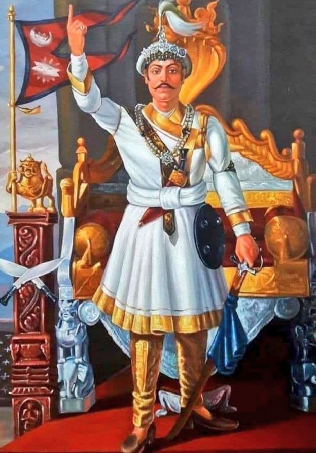 hamrorabi's tweet photo. पृथ्वीनारायण शाहको नेतृत्वमा नेपाल राष्ट्रको भौगोलिक मात्र होइन  भावनात्मक एकीकरणमा समेत ठूलो योगदान रहेको विषय इतिहासमा संरक्षित छ।तत्कालीन समयमा पृथ्वीनारायण शाहले देशको सामाजिक,आर्थिक एवं वैदेशिक नीतिका सन्दर्भमा छाडेर गएका सन्देश अहिले पनि उत्तिकै मननीय छन्।
 जय पृथ्वी जयन्ती https://t.co/qTYnfvWoQD