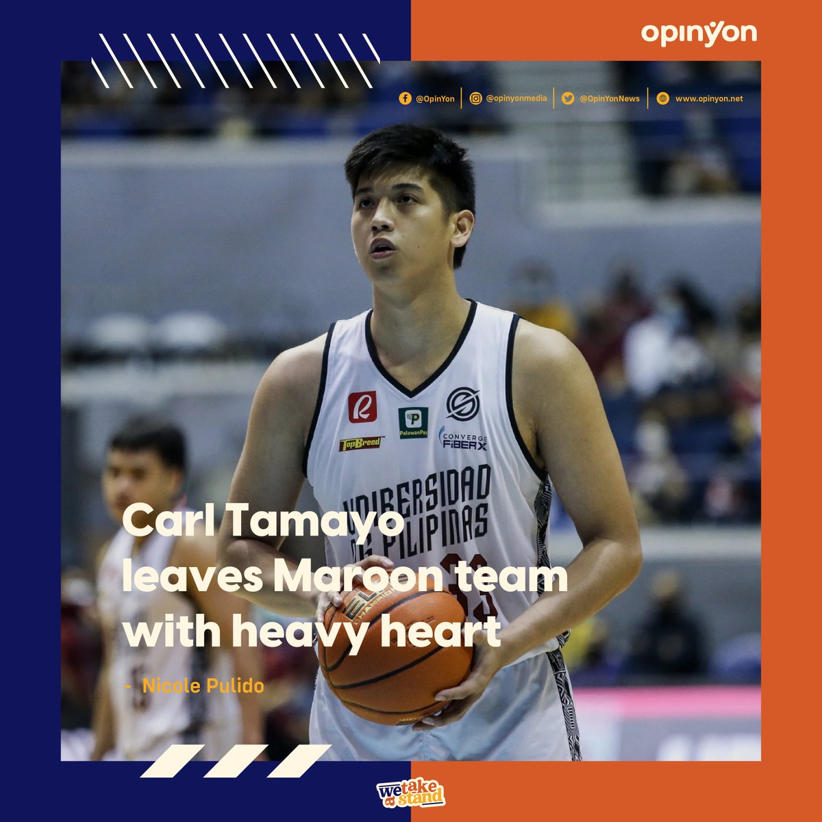 OpinYonNews's tweet photo. Carl Tamayo of the UP Fighting Maroons to forgo his final playing years in the UAAP to play in Japan’s B. League
Read more
https://t.co/6hkj446pSR
#UAAP, #BLeague, #probasketball, #CarlTamayo, #FightingMarrons, #UP, #HeLeft, #Japan https://t.co/THBwZEbkxW