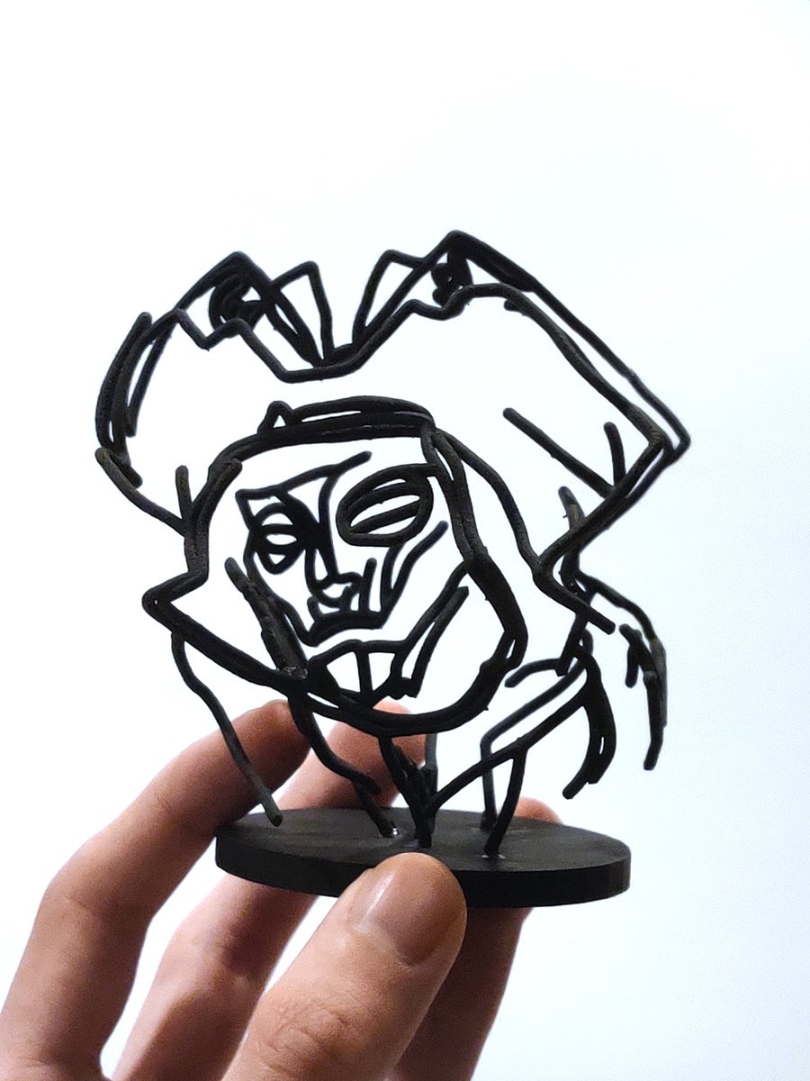 jannickinspired's tweet photo. Which side do you choose? I've created an anamorphic trinket which either represents the athena / reaper faction depending on from which side you look at it. (1/3)
#BeMorePirate #SeaOfThieves @SeaOfThieves https://t.co/E2xig6ITrL