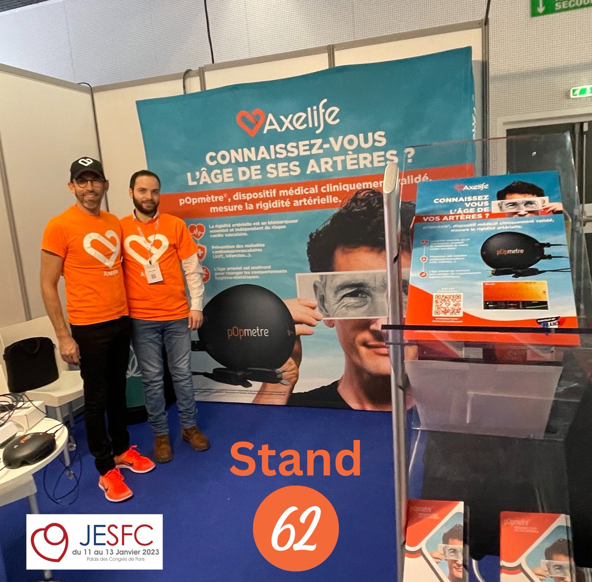 popmetre's tweet photo. L'équipe Axelife présente aux #JESFC #Stand62 #etage3 pour parler #dépistage #classification #prévention #cardiovasculaire et mesurer votre #rigidité #artérielle Passez nous voir !#hcsmeufr #esante https://t.co/uPxNWUvKdd