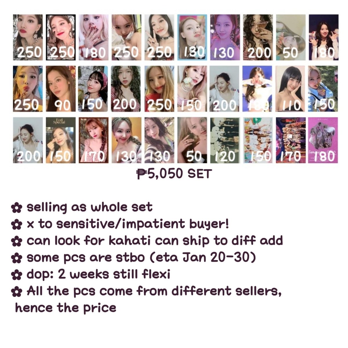 ꒰ final ic interest check ꒱ not a claiming tweet! help rt

wts lfb twice pc photocard dahyun im nayeon sana mina lasing kulot momo chaeyoung ot9 cake collbook black white glitter fs feel special merry &amp; happy noot noot m&amp;h sg 2021 between 1&amp;2 flower peace tol fol