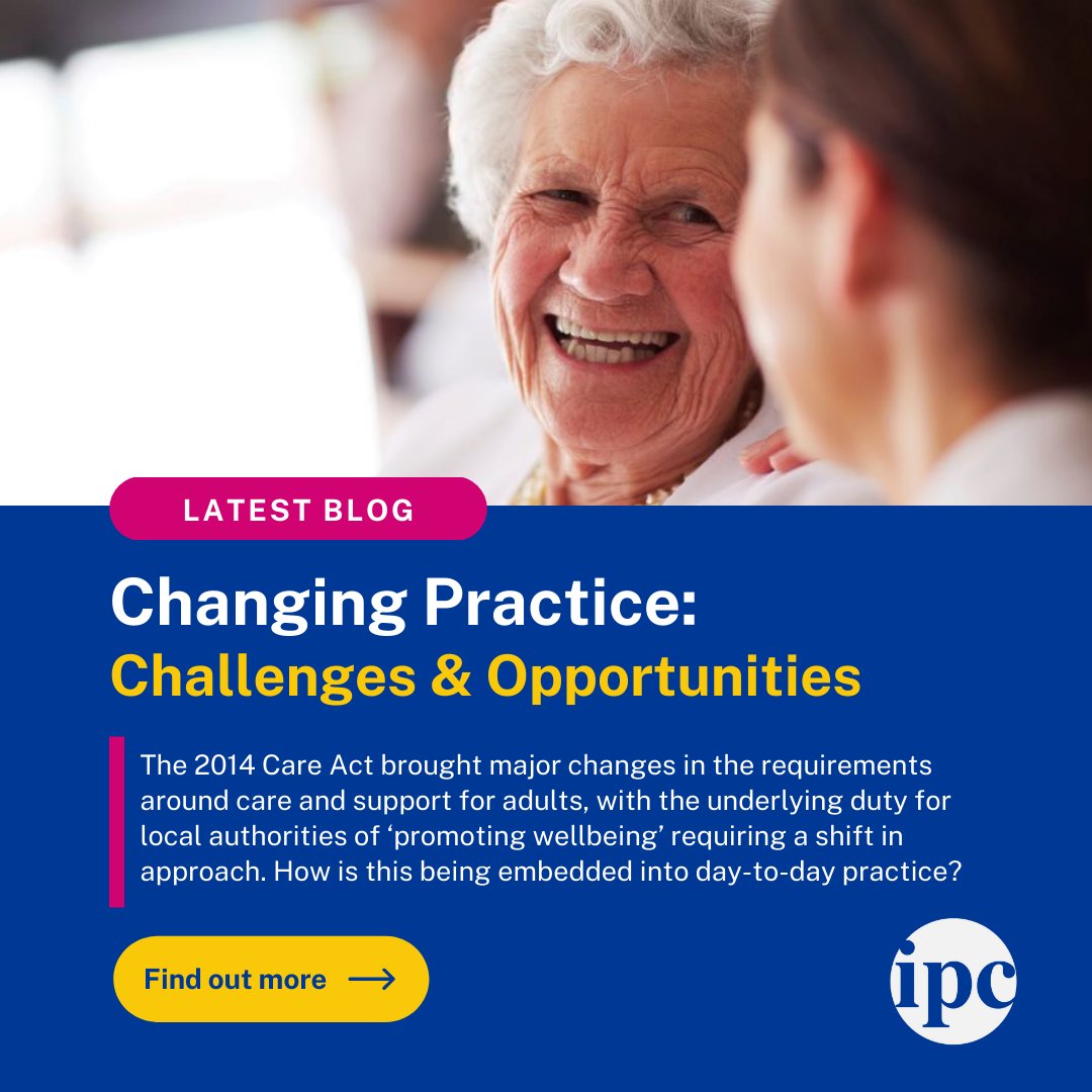 IPC_Brookes's tweet image. The 2014 #CareAct brought major changes in the requirements around adult care &amp;amp; support, with the underlying duty for local authorities of ‘promoting wellbeing’ requiring a shift in approach.

How is this embedded into day-to-day practice?

Read more:

ipc.brookes.ac.uk/news/changing-…
