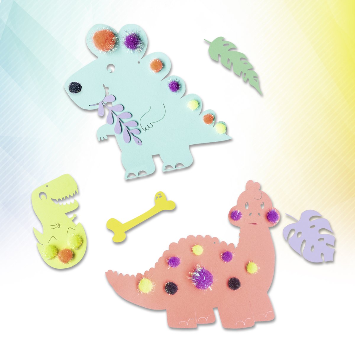 ursusdiy's tweet photo. Nichts passt besser, wenn es draußen ungemütlich wird, als gemeinsam drinnen etwas zu basteln.🌦
Mit unserem POMPON ART "Dinos" könnt ihr spielerisch die Feinmotorik schulen und habt zusätzlich supersüße Deko für die Kinderzimmer. 🦖 https://t.co/1lvA59Xrj3