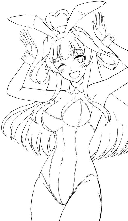 とりあえずベース。シンプルだとエロ絵にした時に楽なんだけど、寂しくもある… 