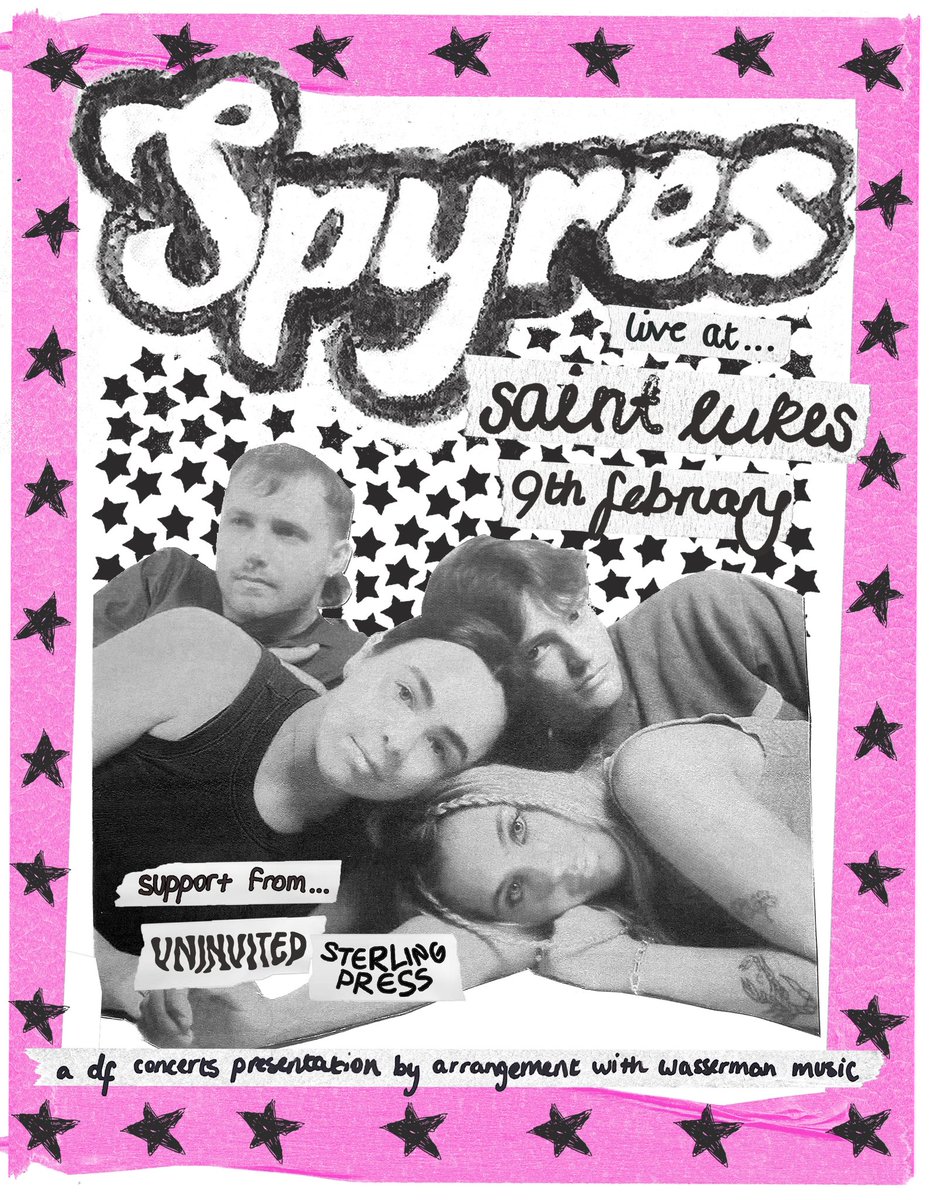 !! ST LUKE’s SUPPORT !! we are so excited to announce that we have invited our good friends @banduninvited and @sterlingpress_ to play along side us at st luke’s!!⭐️ It’s just under a month away so make sure to get ur tickets before they are all gone: gigss.co/spyres