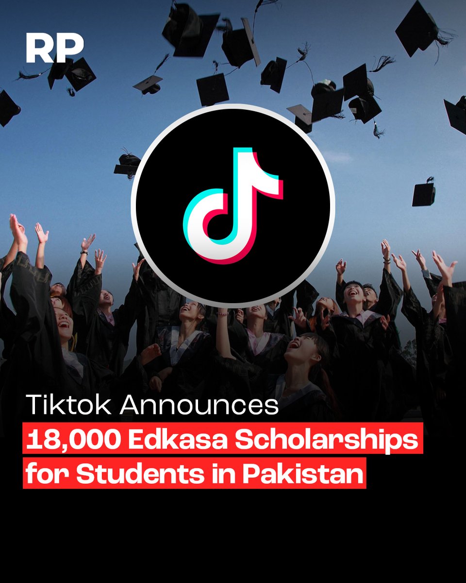 RapidPakistani's tweet photo. Tiktok Announces 18,000 Edkasa Scholarships for Students in Pakistan

#Punjab_Assembly #snowfall #SaudiArabia #cocomo #ShahRukhKhan𓀠 #ChatGPT #MissionMajnu https://t.co/byhU6GabdO