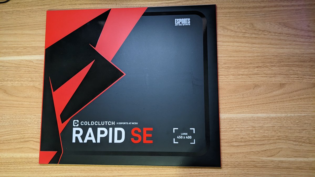 Coldclutch's tweet photo. One of the cool things we've been able to do over the past few months is to design a special upgraded version of the Rapid Mousepad for members of @esportsatncsu. Featuring vastly improved stitching and a stickier base, the Rapid SE: https://t.co/53Vb88Wd9r