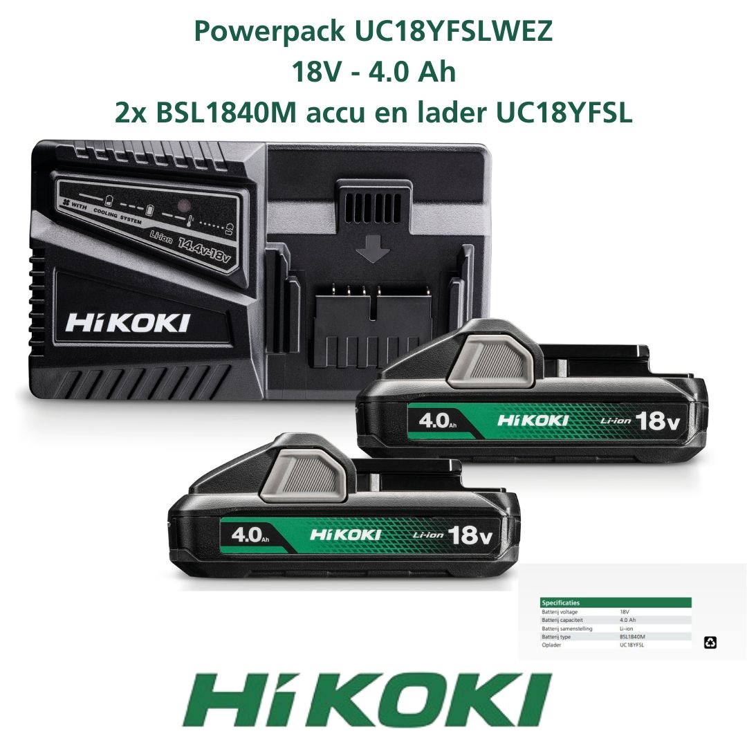 BeerIndustrie's tweet photo. Interesse in een HiKOKI accu pakket?  Met de 18V PowerPack type UC18YFSLWEZ, wissel je jouw accu heel gemakkelijk uit met andere 18 volt accu machines. Ontdek nu 👇 #HiKOKI #hikokipowertools #powerpack https://t.co/9WJuzs36D9