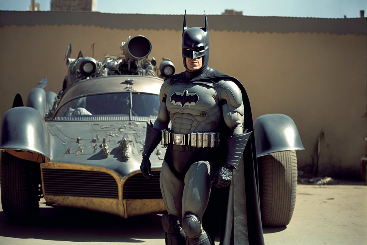 IA_midjourney's tweet photo. Automobile History - 1960
#Batman #midjourney #midjourneyV4 #iA #aigenerated #AIArtwork #DCStudios #dccomics #funny #GothamKnights #Gotham #DC #knight #ComicCon #cosplay #1960 #1960s #blackandwhite #oldcar #oldcars #car #cars #midleage #cosplayer #1960sfashion #vintage https://t.co/gWqH4p5TfC