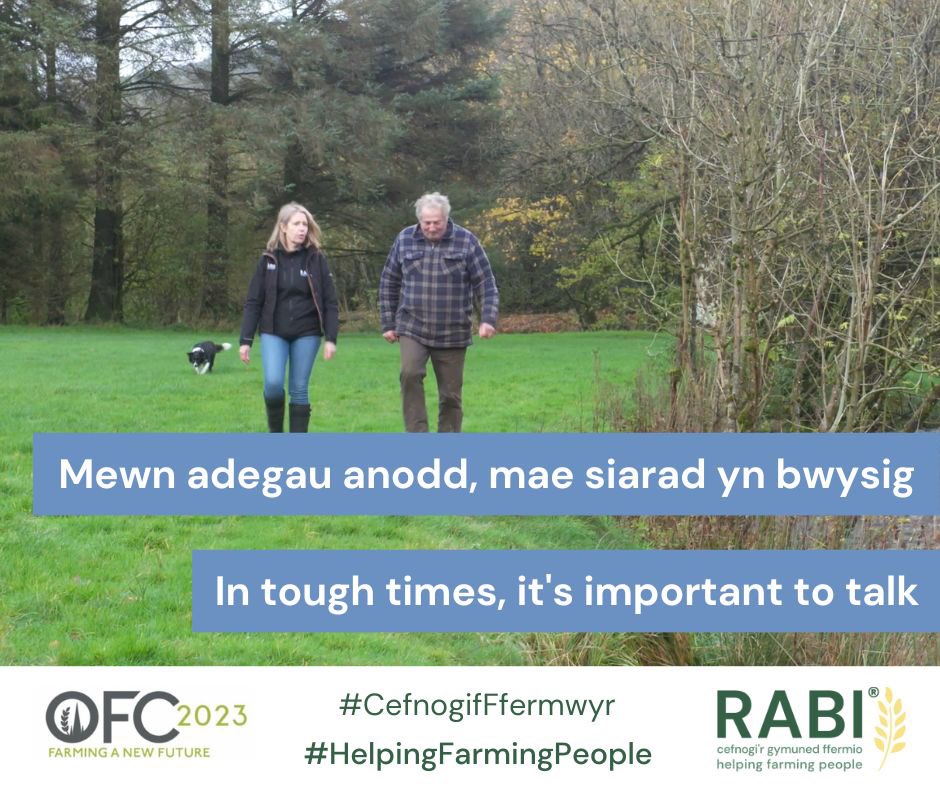 Y cam cyntaf ydi siarad i rhywyn… #cefnogiffermwyr
The first step is talking to someone…
#helpingfarmingpeople #OFC23