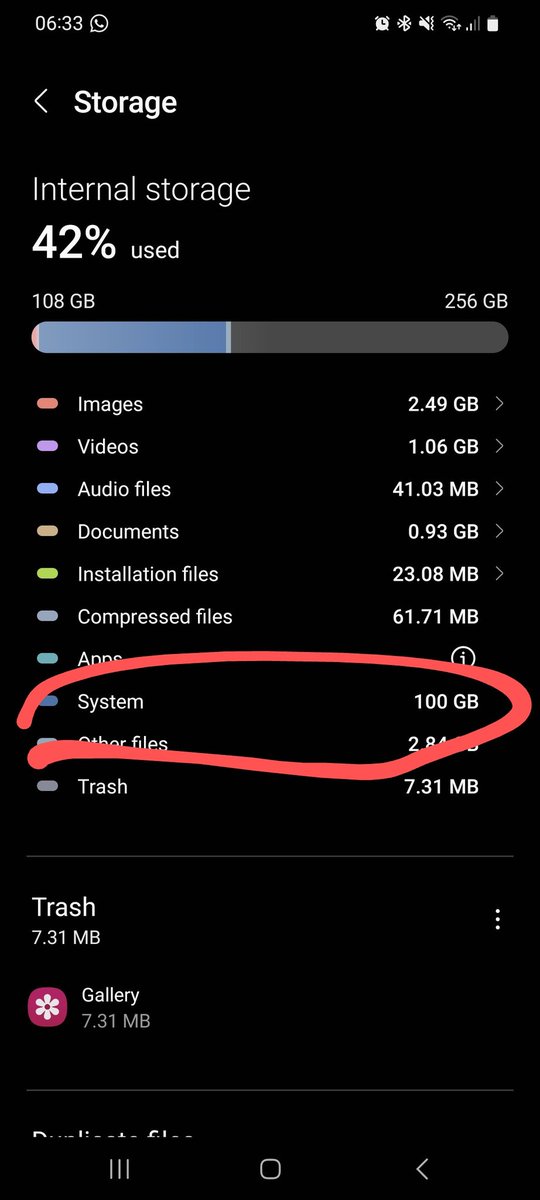 cazobeto's tweet photo. Incrível,  o android ocupa mais espaço que o Windows instalado no meu notebook 🙄. @Samsung @Android https://t.co/clI1yDm9cE