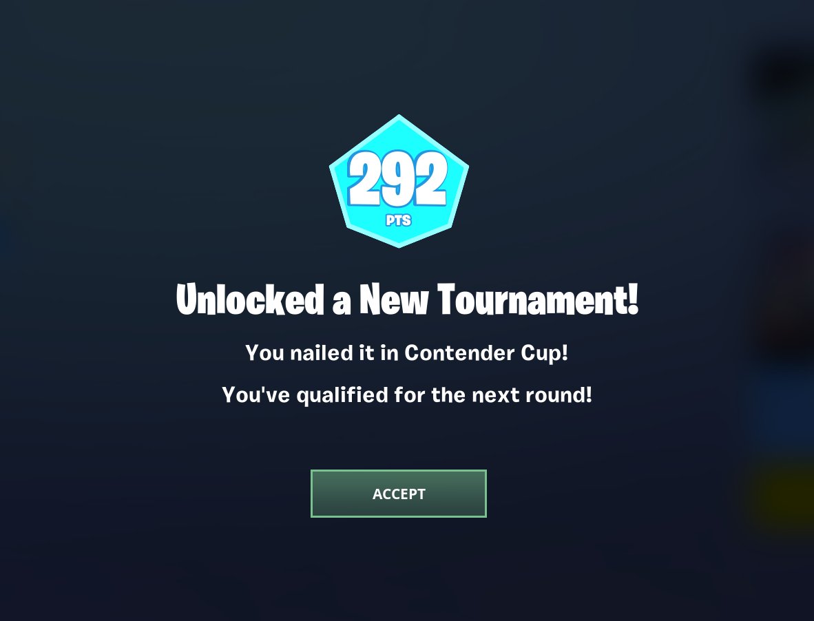 didn't get to play placement cup and threw last two tourneys. Finally qualified @SpyralBinLaden