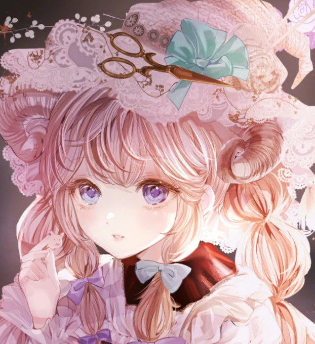 冬のもこもこひつじ魔女#イラスト #女の子イラスト 