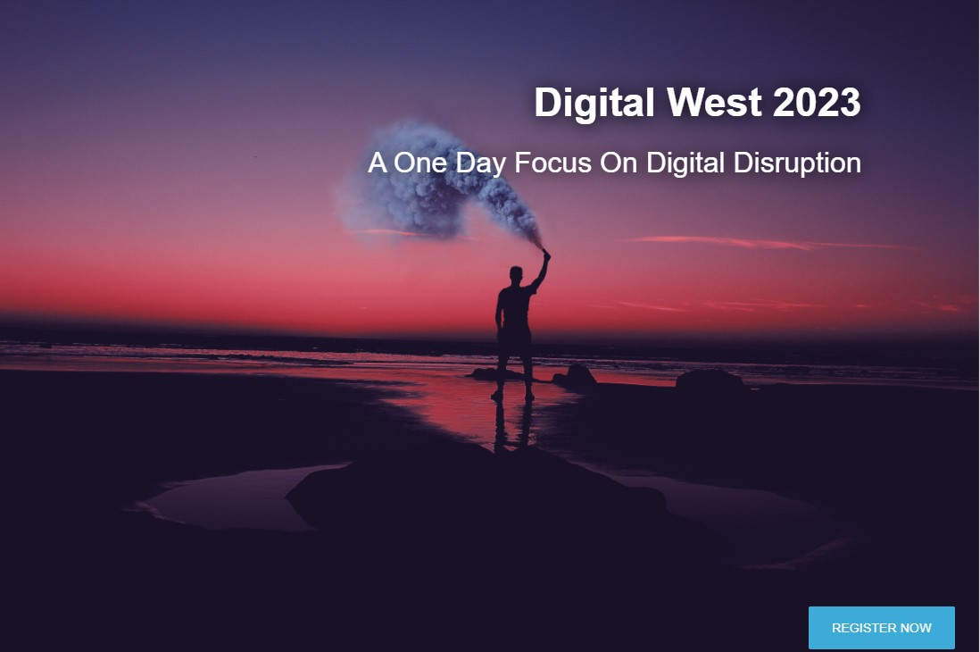 Digital West 2023 hosts its 6th year FREE event on Tuesday 31st Jan at 9:30am onsite at @ATUMayo F23 X853. 

Places Limited😀Book Now lnkd.in/dqyHCsQu

Theme - Digital Disruption The Aftershock
Website - digitalwest.biz
Twitter - lnkd.in/eWHE8nKv