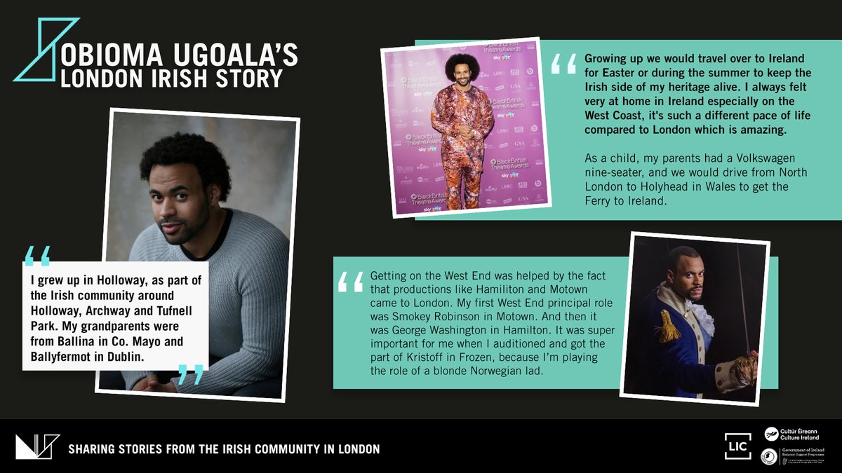 Obioma Ugoala shares his story of growing up within the Irish community of North London. Obioma now performs on the West End and has recently released a book challenging myths about race, sex and masculinity. 
Read Obi's full story here: londonirishstories.com/posts/obioma-u…