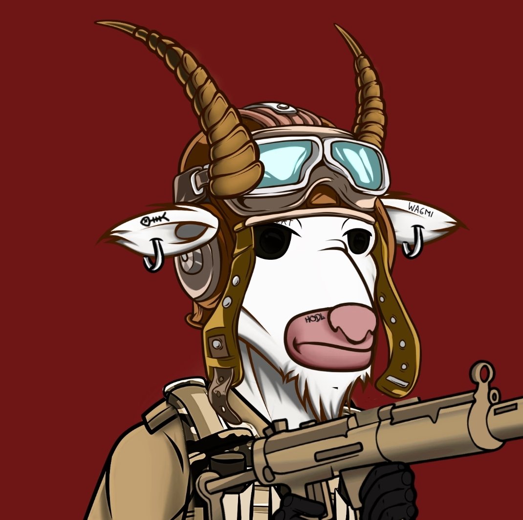 TaptrickD's tweet photo. It's time to add to your #goatopia NFT collection! Our custom male goats are now live and priced at just 0.03ETH each. Get yours before they're gone: https://t.co/x5mUPWO1El
#digitalcollectibles #gmoc
@armyofgoatsnft @GoatopiaStan https://t.co/egAil83VZd