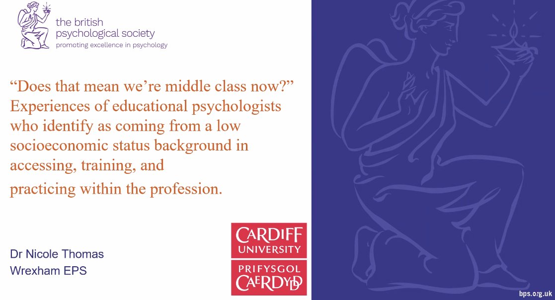 Dr Nicole Thomas <a href="/NT_NQEP/">Nicole</a> is presenting at the TEP Conference today on the experiences of EPs who identify as coming from low socioeconomic status background

#DECPConference #TwitterEPs <a href="/BPSOfficial/">British Psychological Society</a>