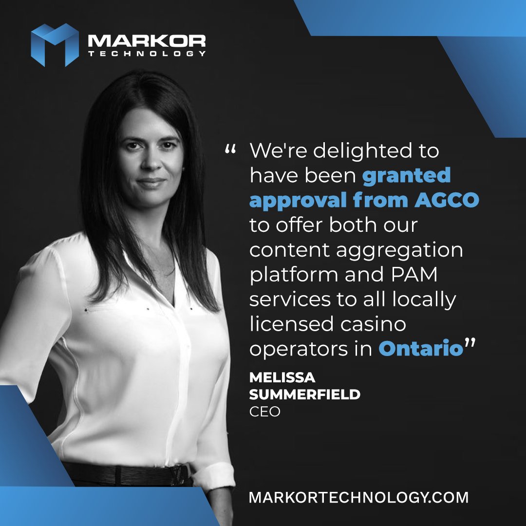 MarkorTech's tweet image. We’ve taken another stride forward in our global expansion plans as we’ve gained approval to operate in #Ontario. Officially registered with @Ont_AGCO, we will offer an extensive catalogue of #gaming content via our leading game aggregation platform: bit.ly/3Xp0u3K