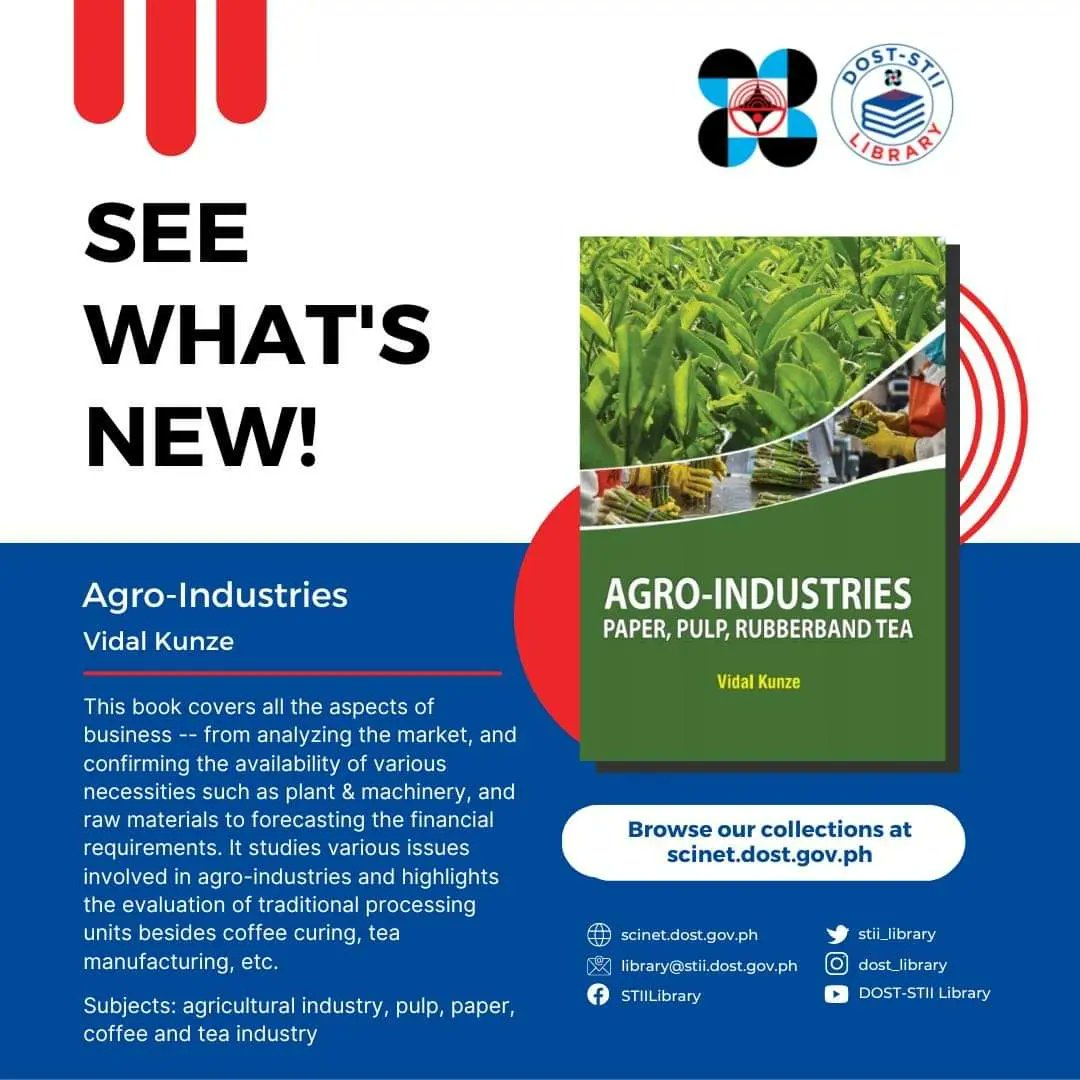 stii_library's tweet photo. LOOK: See What's New on our Shelves! 

Don't forget to visit our Online Public Access Catalog at 𝘀𝗰𝗶𝗻𝗲𝘁.𝗱𝗼𝘀𝘁.𝗴𝗼𝘃.𝗽𝗵 for more publications and studies on Science, Technology, and Innovation.

#doststii #doststiilibrary #OneDOST4U #ScienceForThePeople #OneDOST4U https://t.co/DgpJ5vD6sE