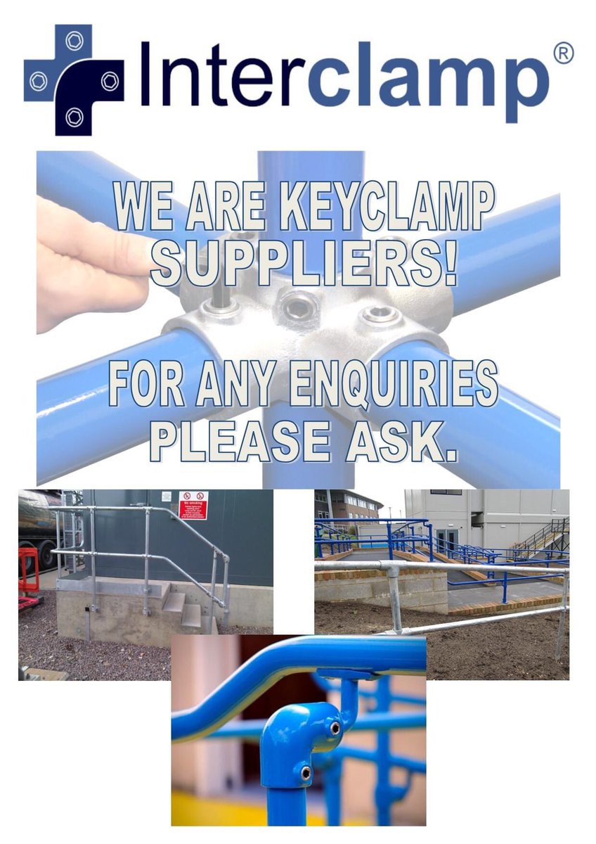gripfixings's tweet photo. ❓❓ DID YOU KNOW ❓❓

We are suppliers of @Interclamp - Available to you with a few days!
For any enquiries please contact
#Telephone 01473 712698
#Email ipswich@gripfixings.com

#interclamp #construction #safety #handrail #sitework #builder #suffolk #essex #London https://t.co/Hx2QhW8MD7