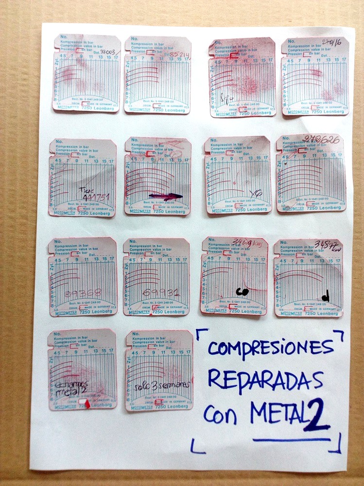 reparamotor's tweet photo. recuperar la compresión,  es una realidad duradera con METAL 2, no sólo la sube y la equilibra al máximo sino que se mantiene miles de kms. impecable. Los aditivos de gomas, aceites gruesos, con viscosidad mayor sólo sirven durante muy pocos kms y dejan residuos goma https://t.co/Lruy4p6MeX