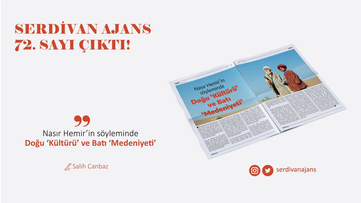 serdivanajans's tweet photo. 72. Sayı Çıktı!

Nasır Hemir’in Söyleminde Doğu ‘Kültürü’ ve Batı ‘Medeniyeti’

Salih Canbaz Serdivan Ajans için kaleme aldı!

Şehir Kültürü Gazeteniz Serdivan Ajans’a; https://t.co/4h3R6SJHSX adresinden ulaşabilirsiniz.

@_SalihCanbaz https://t.co/ny1ic55QaZ