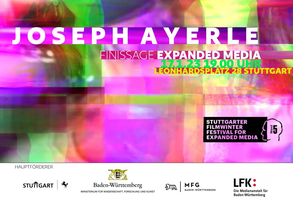 JosephAyerle's tweet photo. One of my #photoprojects was submitted via https://t.co/lP3yoGeRAM and won the contest #ExperimentoBio . one of my #videoart #clips partipates at the Finissage of 27th edition of #Stuttgarterfilmwinter , Leopoldsplatz 28, 17.1.23 , #stuttgart #filmfestival #art #digitalart #nft https://t.co/GLY1YiUrjG
