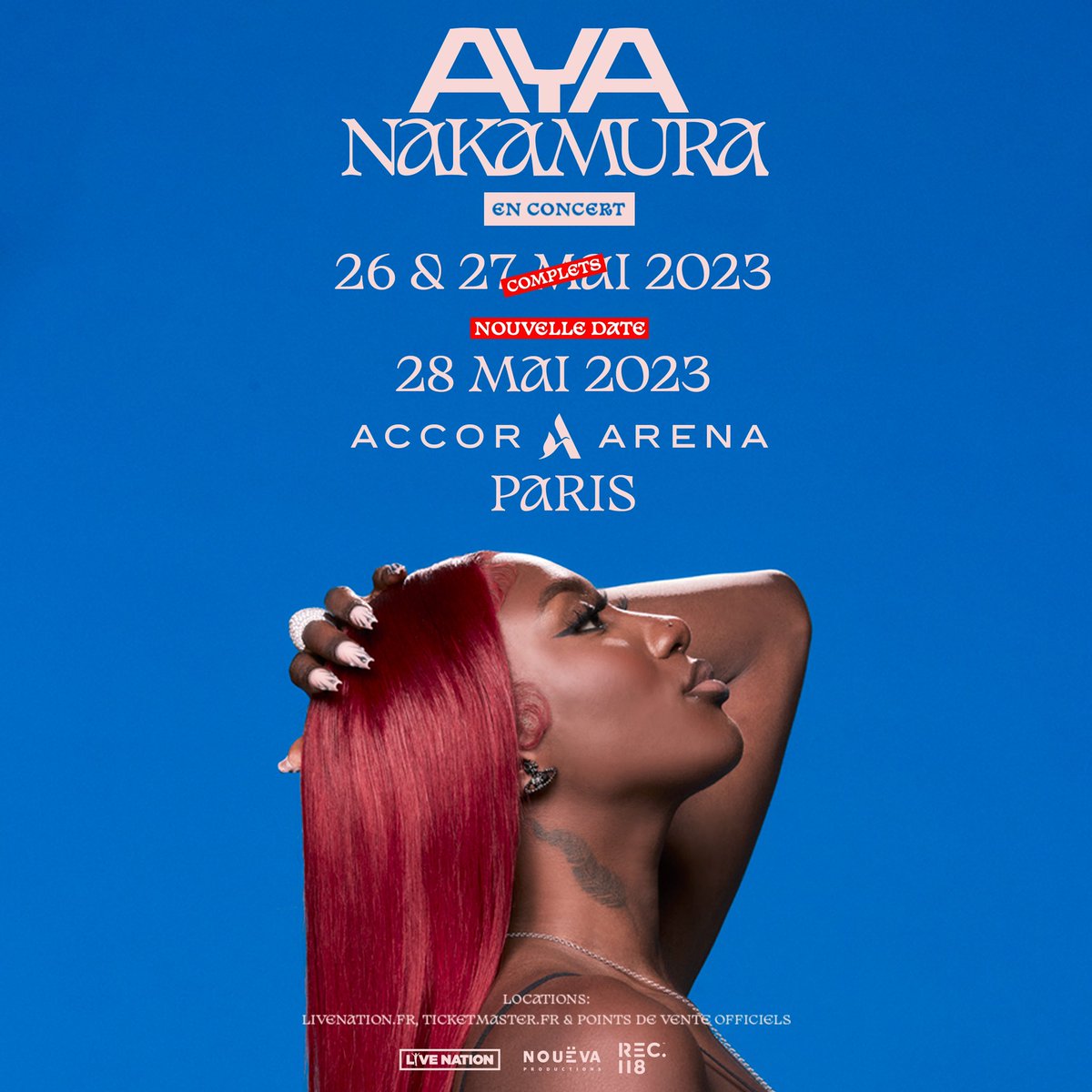 AyaNakamuraa's tweet photo. Ouverture de la billetterie jeudi à 12h https://t.co/0a98r5o1Tg