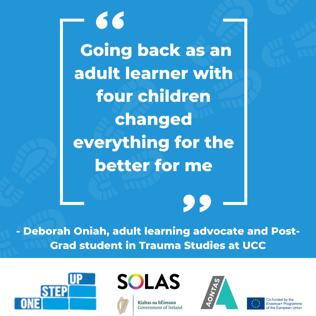 aontas's tweet photo. Going back to education has proven benefits not just for individuals but for their families too! 

Our #OneStepUp website has lots of tips on where to start. Do you know someone who would like to take that first step? https://t.co/hhcNHfauBe 

#MakeTimeForMeIn2023
#NEAAL https://t.co/FDyHbIXAxD