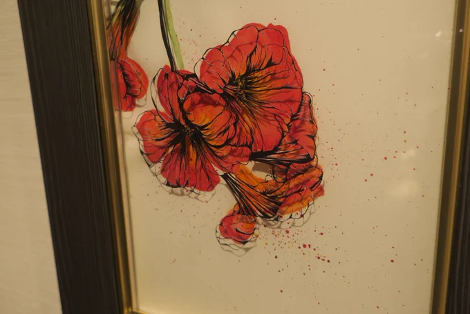透明感得意...!!!切り絵と透明水彩を重ねてお花を作ってます #クリエイターさんの透明感のある作品が見たい 