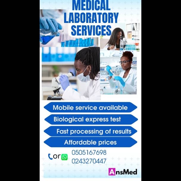 ansmedofficial's tweet photo. Contact us for all your medical laboratory services.
Let's serve you at the comfort of your home or on our premises.
#AnsMed #ansmedcares #ansmedhomecare #homecare #homecareinghana #laboratoryservices #laboratorytests https://t.co/U4ysrXhxjJ